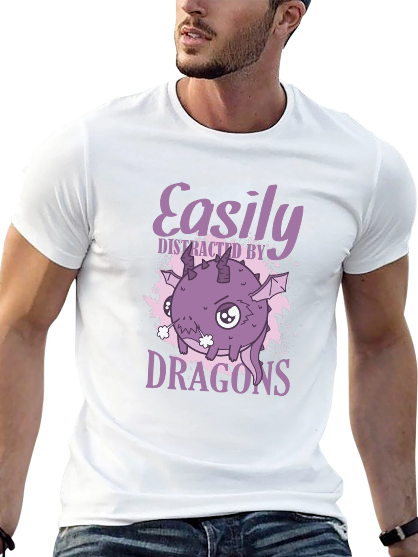 Easily Distracted By Dragons Graphic T-Shirt