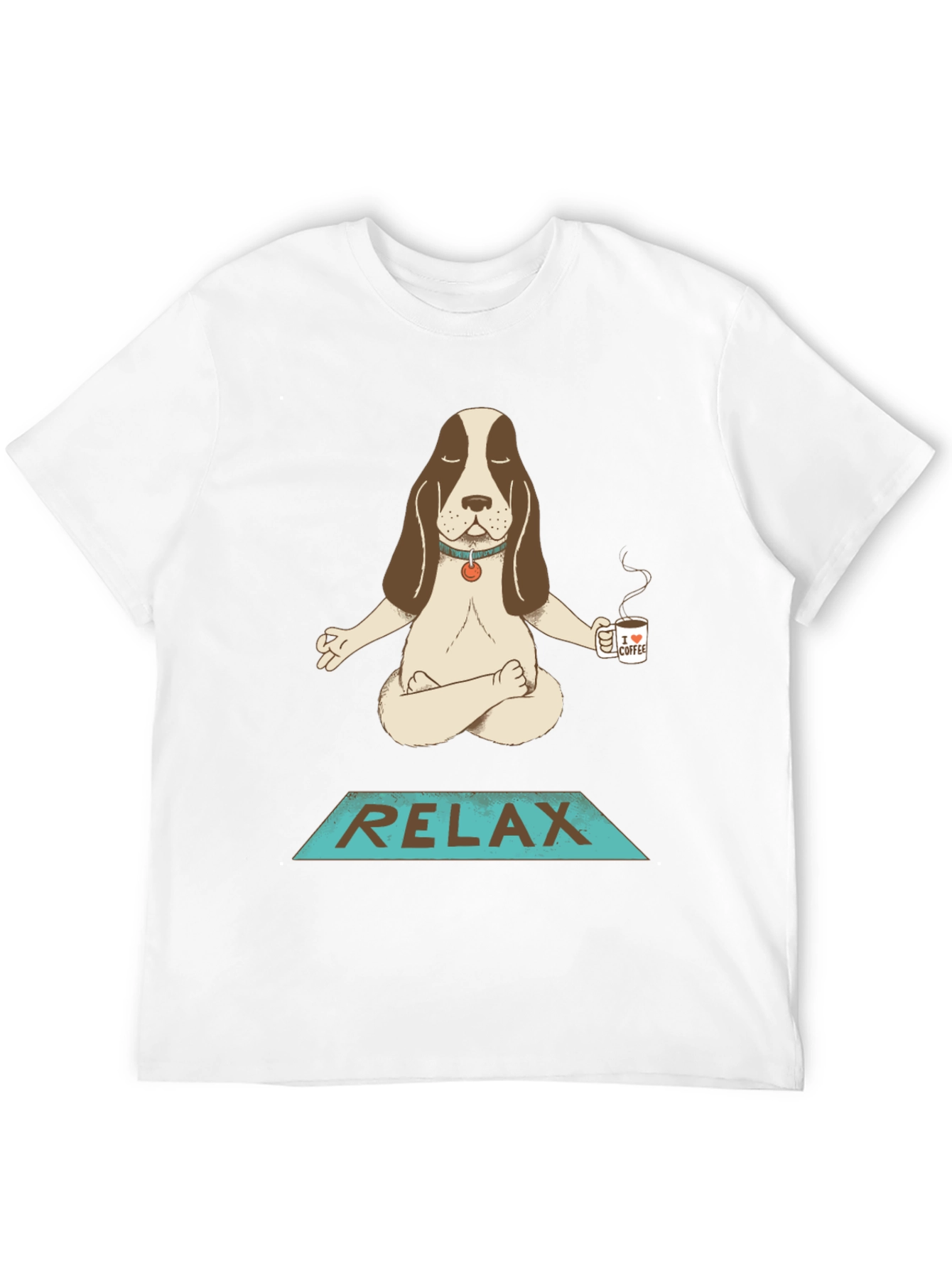 Relaxing Dog Coffee Meditation T-Shirt