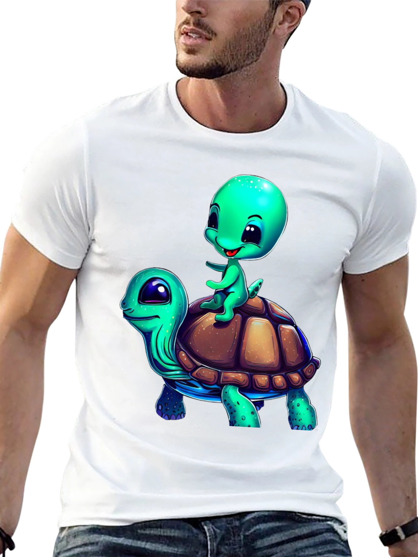 Cartoon Turtle Ride T-Shirt