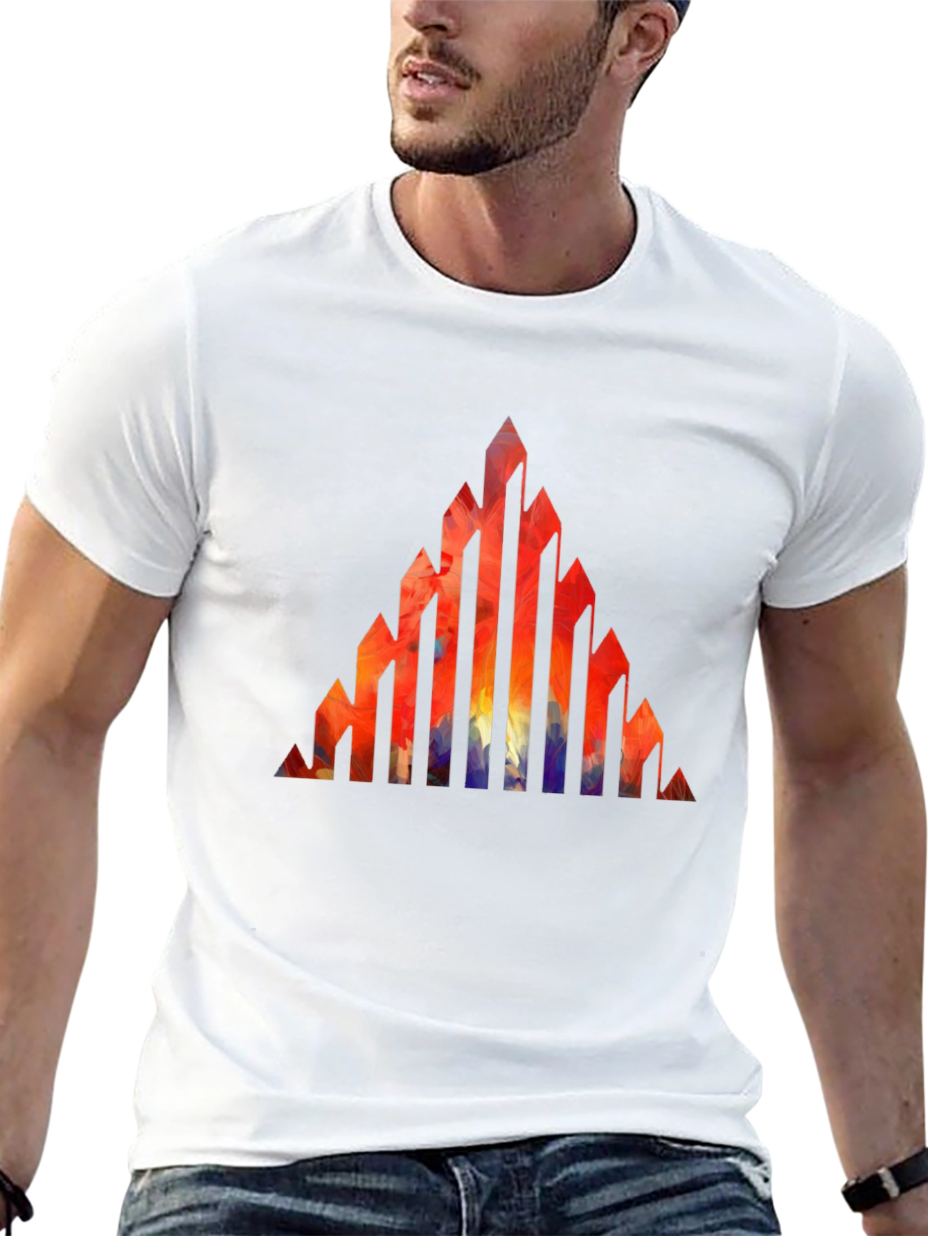 Abstract Geometric Peak T-Shirt