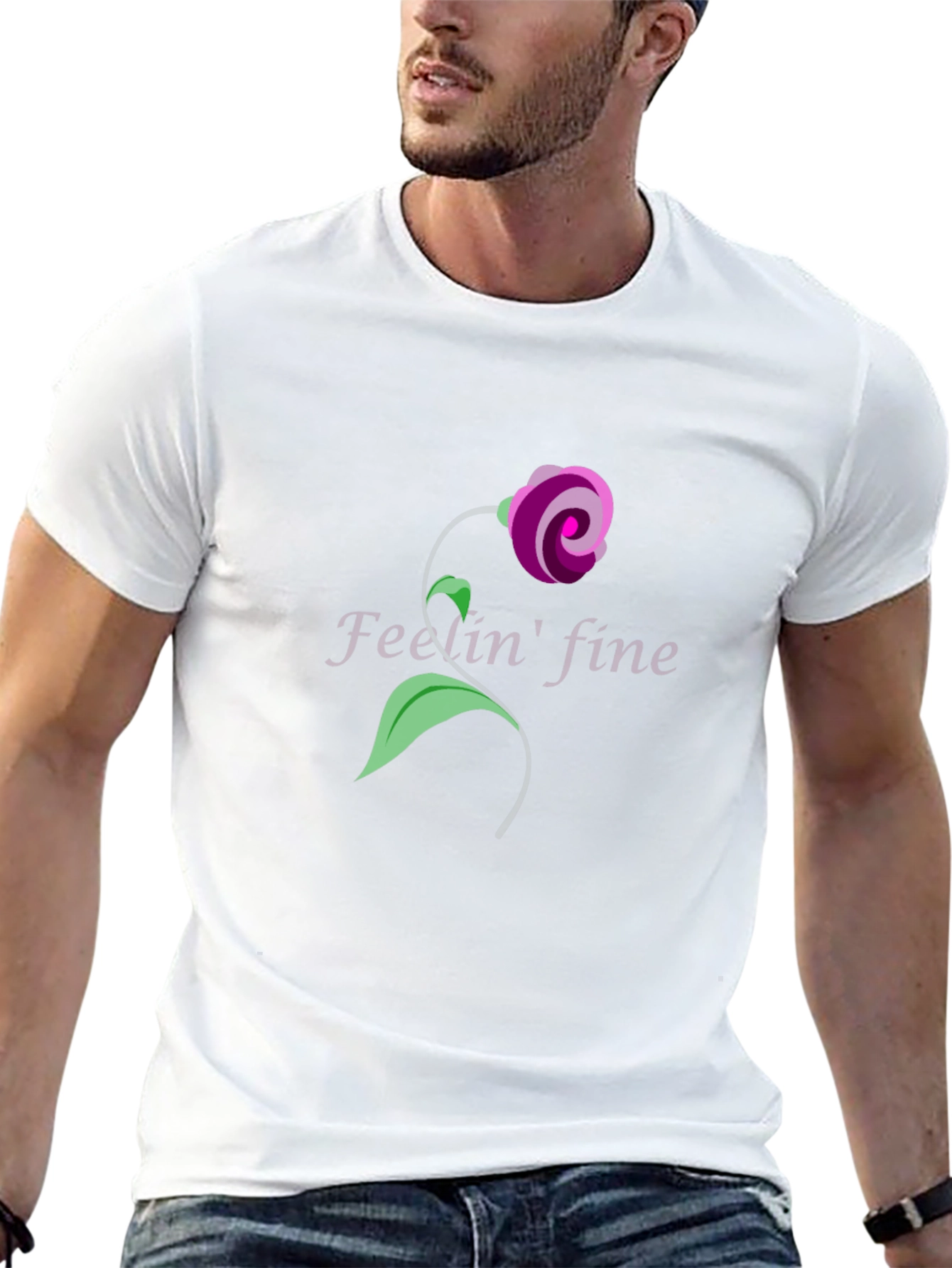 Floral Fine Art T-Shirt - Black