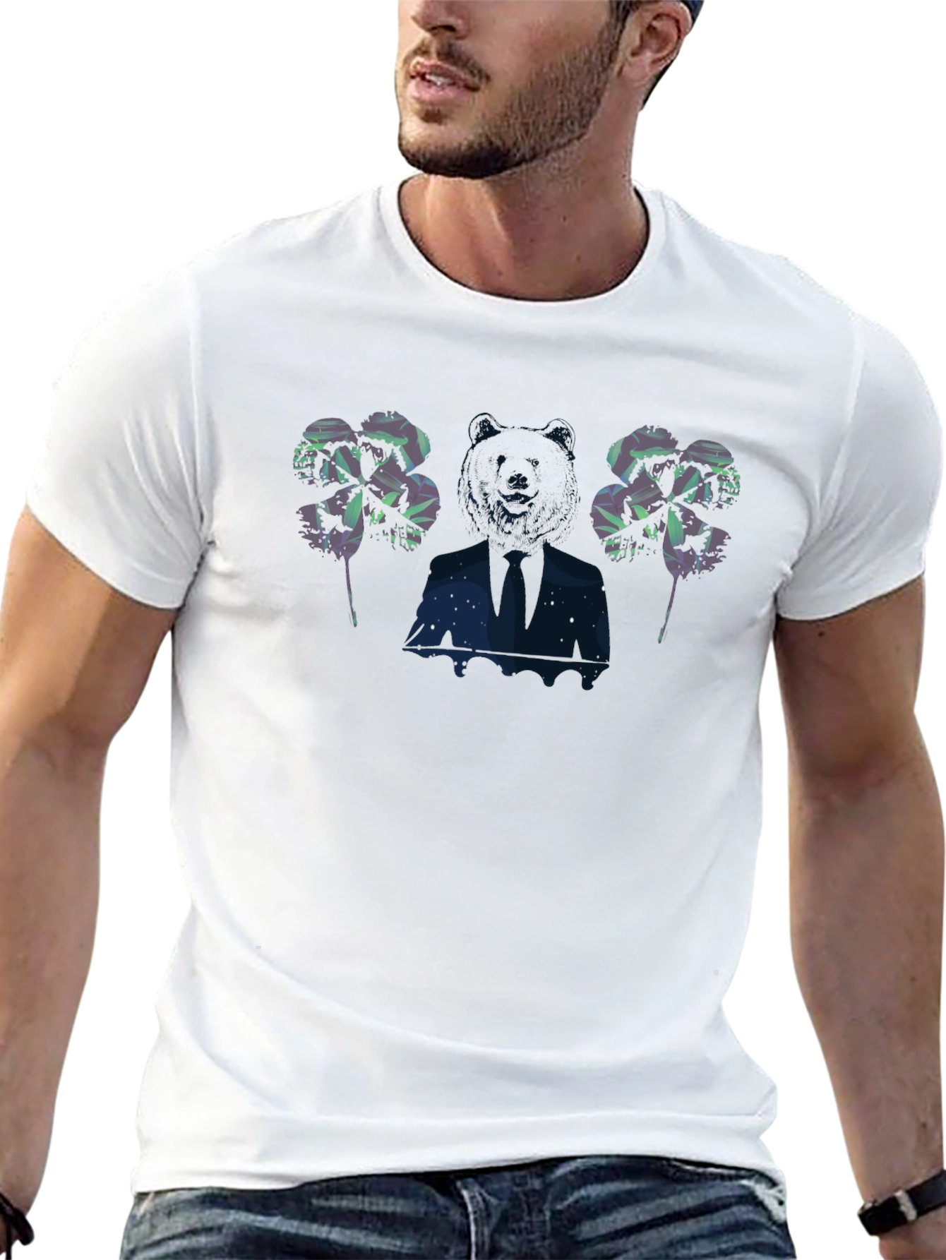 Mens Graphic Print Black T-Shirt