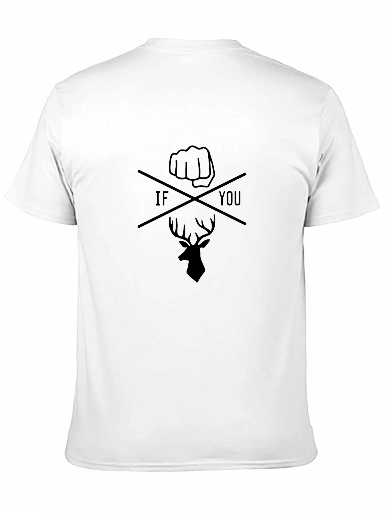 Funny If You Deer Graphic Black T-Shirt