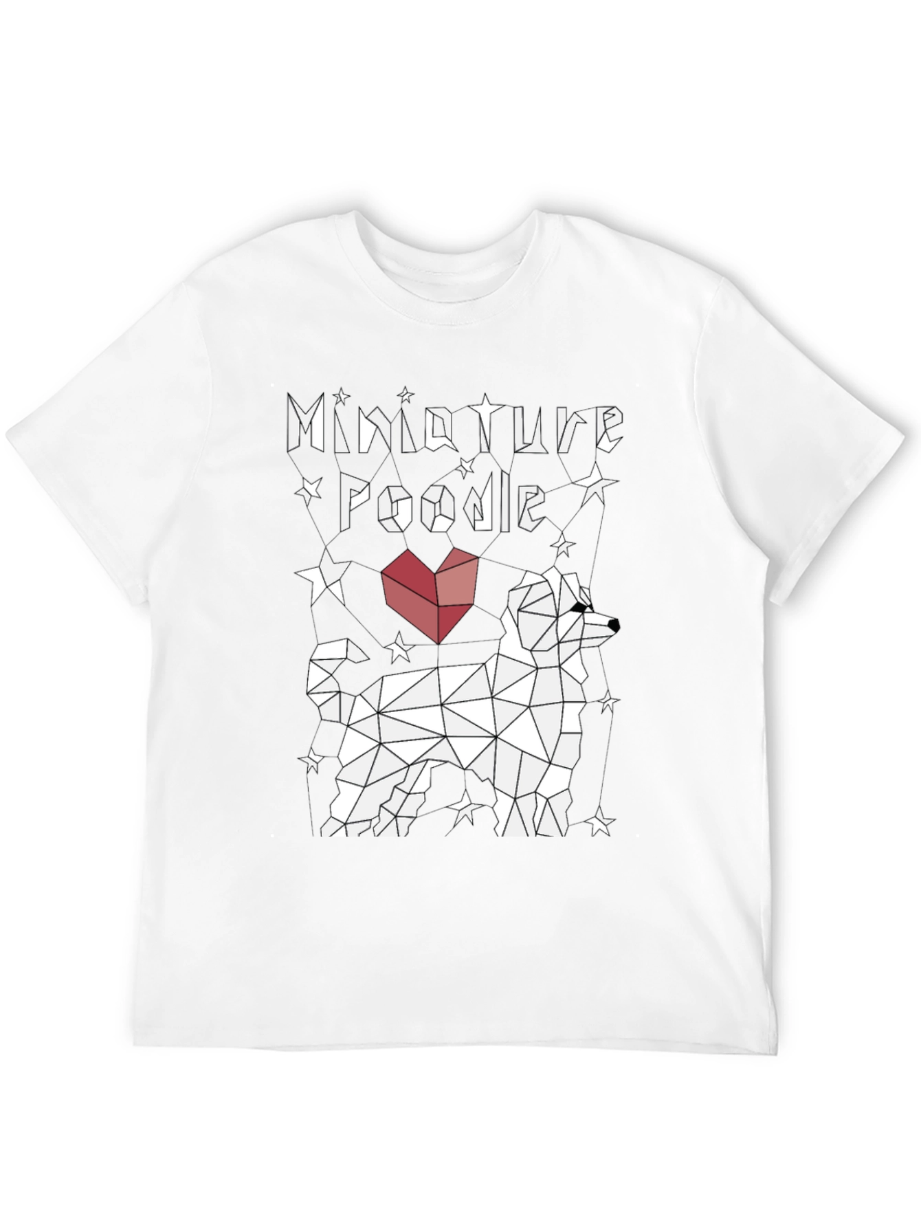 Miniature Poodle Geometric T-Shirt