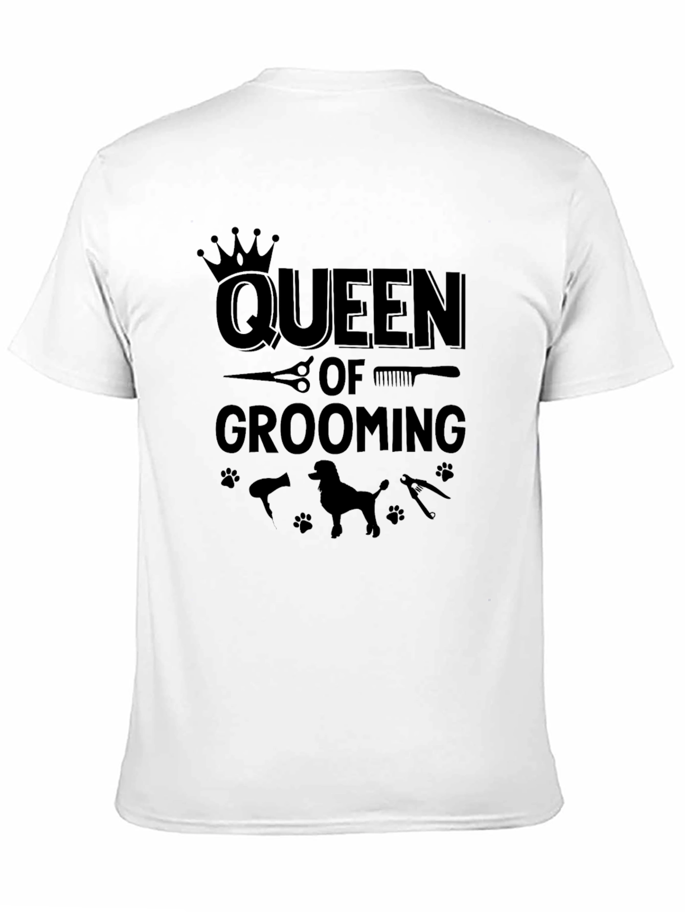 Queen of Grooming Black T-Shirt