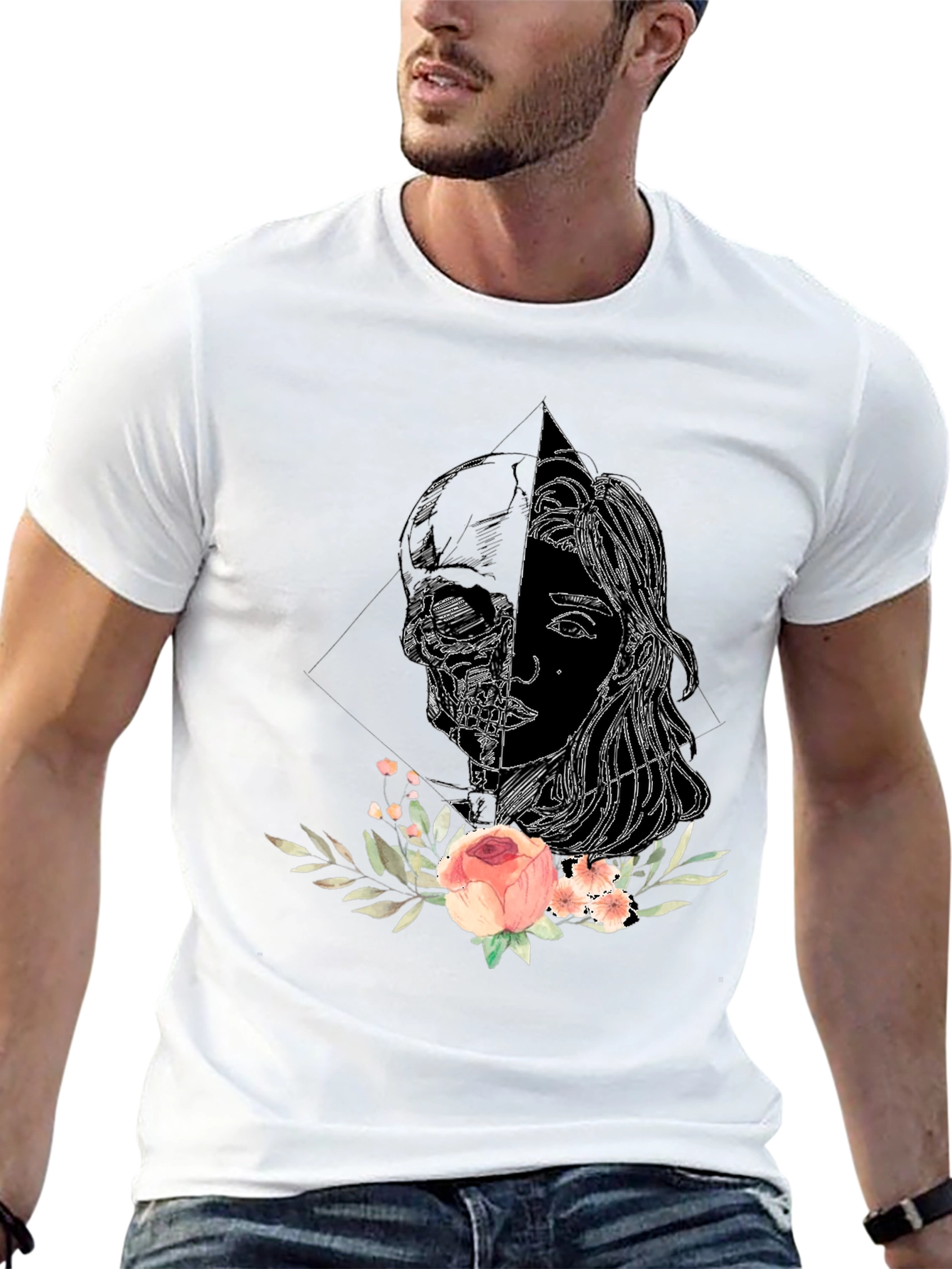 Skull & Rose Graphic Tee - Unisex