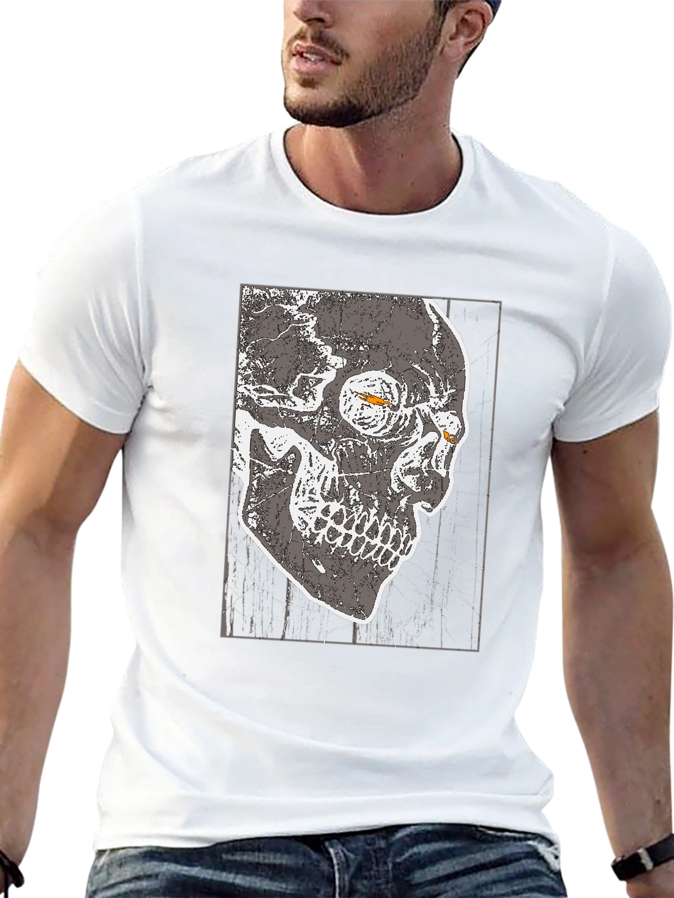 Skull Graphic Print Tee