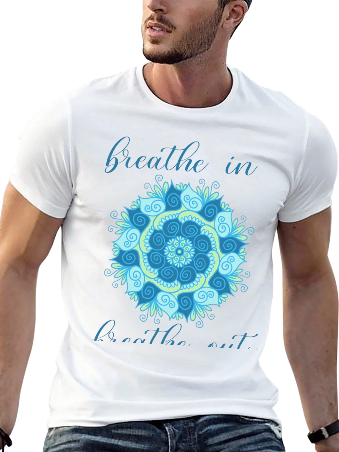 Breathe In Breathe Out Mandala T-Shirt