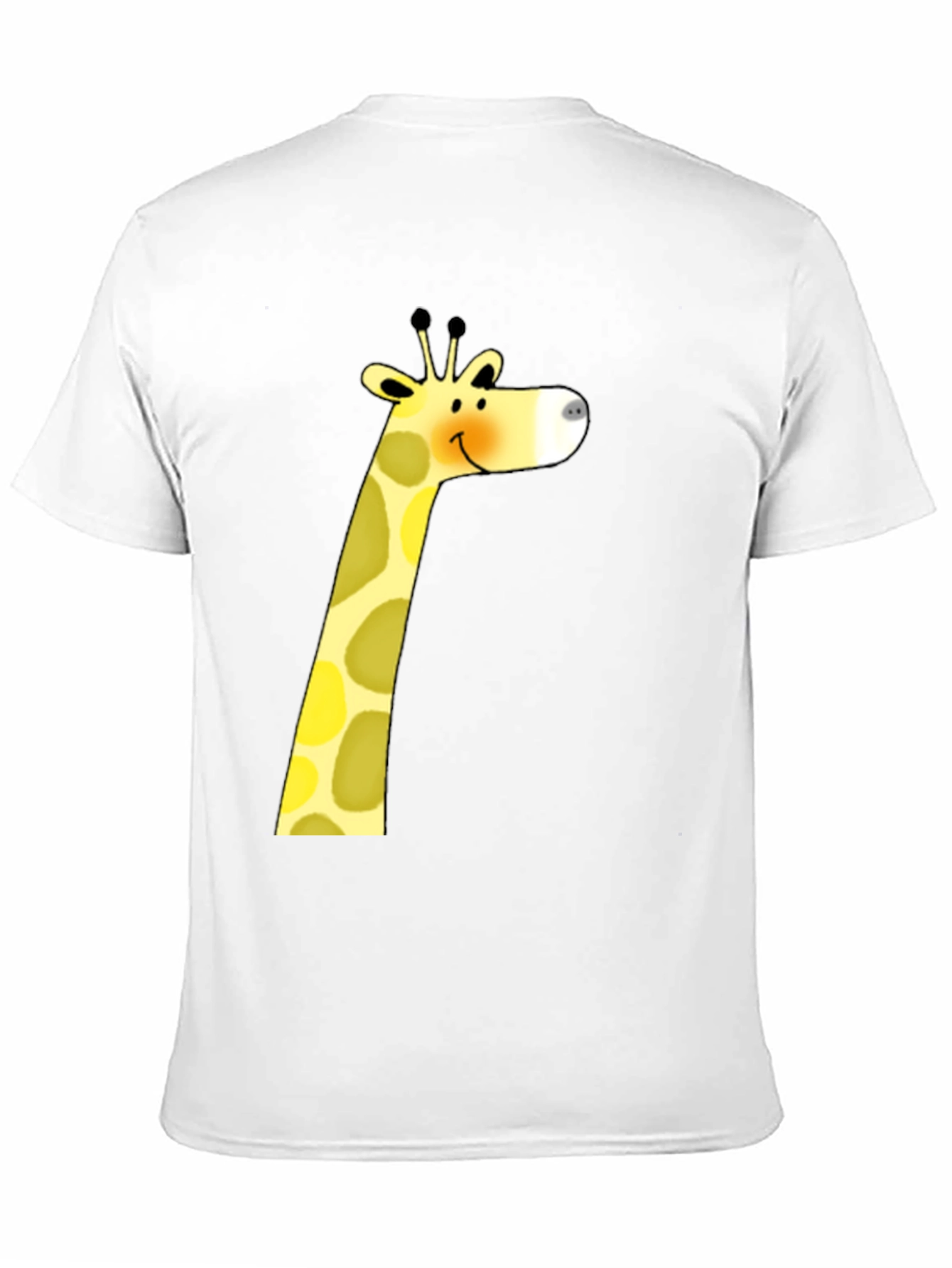 Cute Giraffe Graphic Print Black T-Shirt