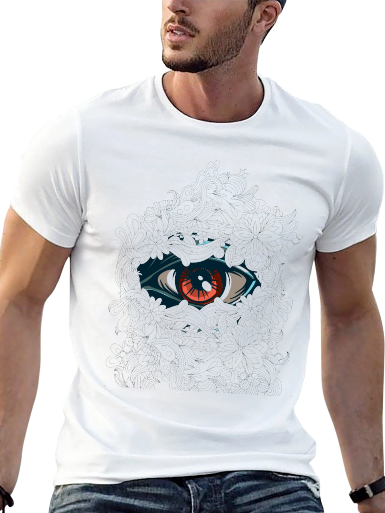 Eye Graphic Black T-Shirt Cool Design