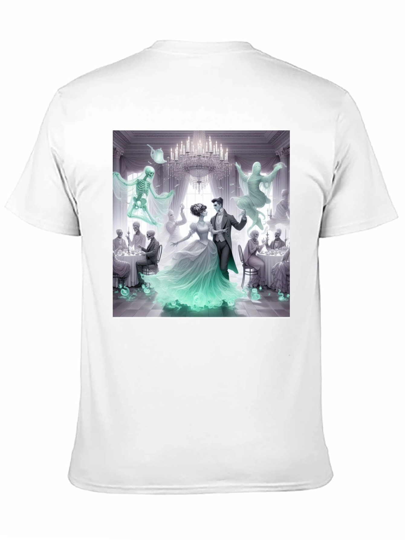 Ghostly Ballroom T-Shirt - Spooky Wedding Design