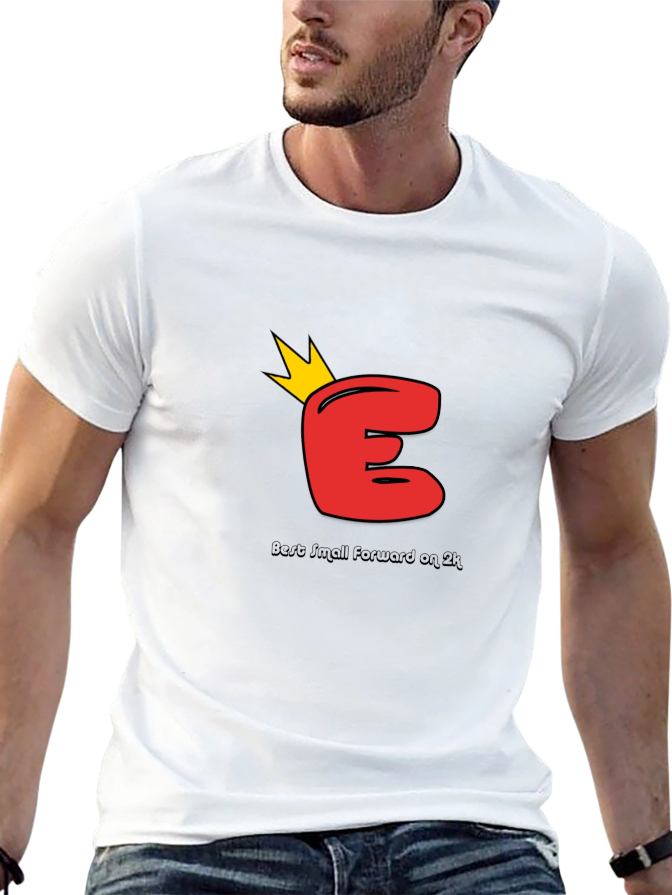 Kingly E T-Shirt - Bold Red Graphic Tee