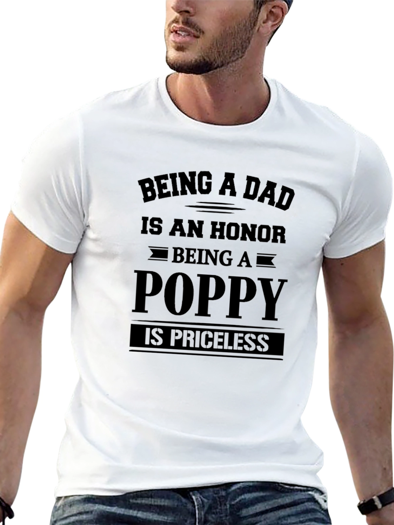 Dad Poppy T-Shirt: Honor & Priceless