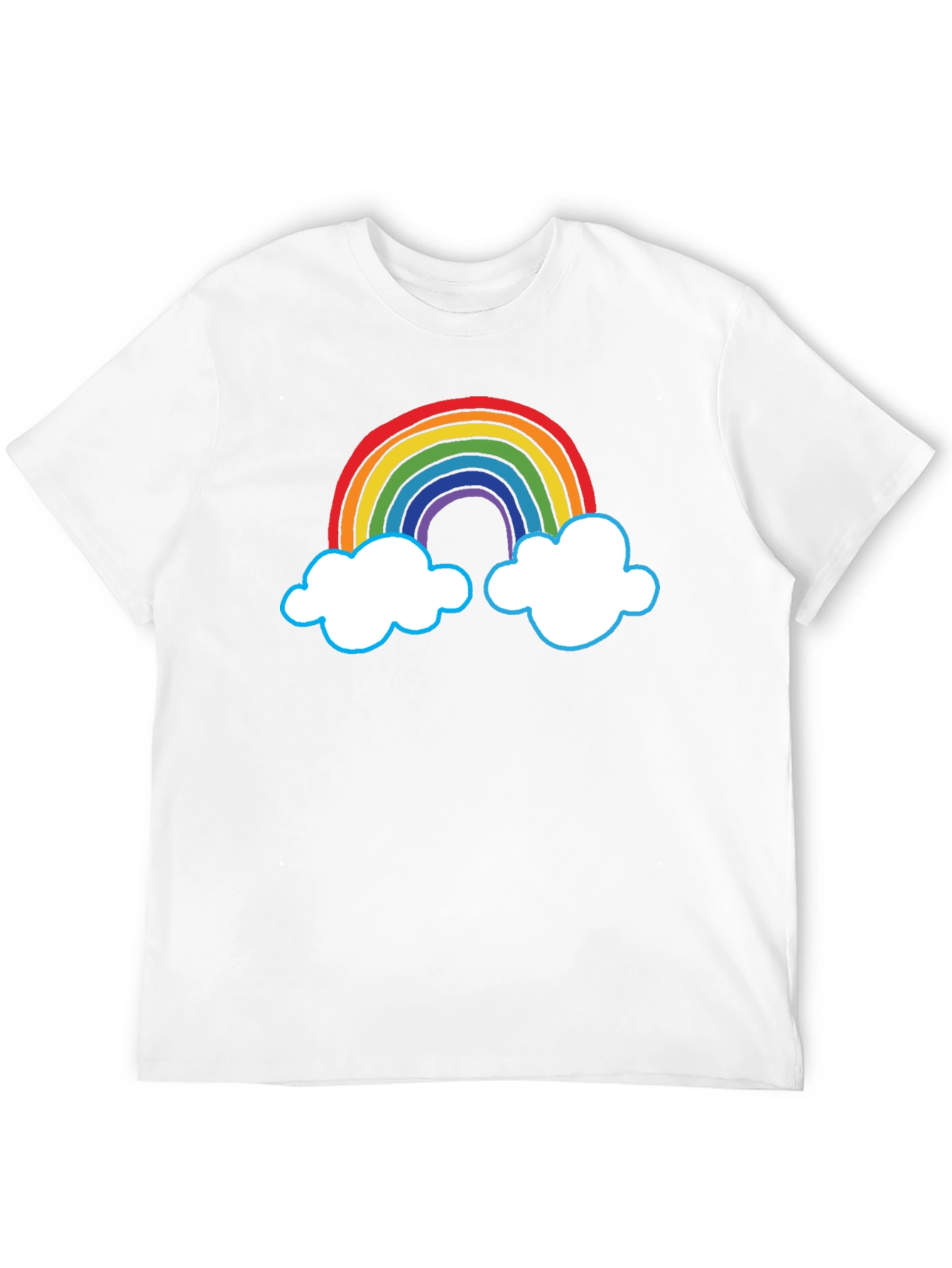 Rainbow Cloud Graphic Tee - Black Unisex T-Shirt