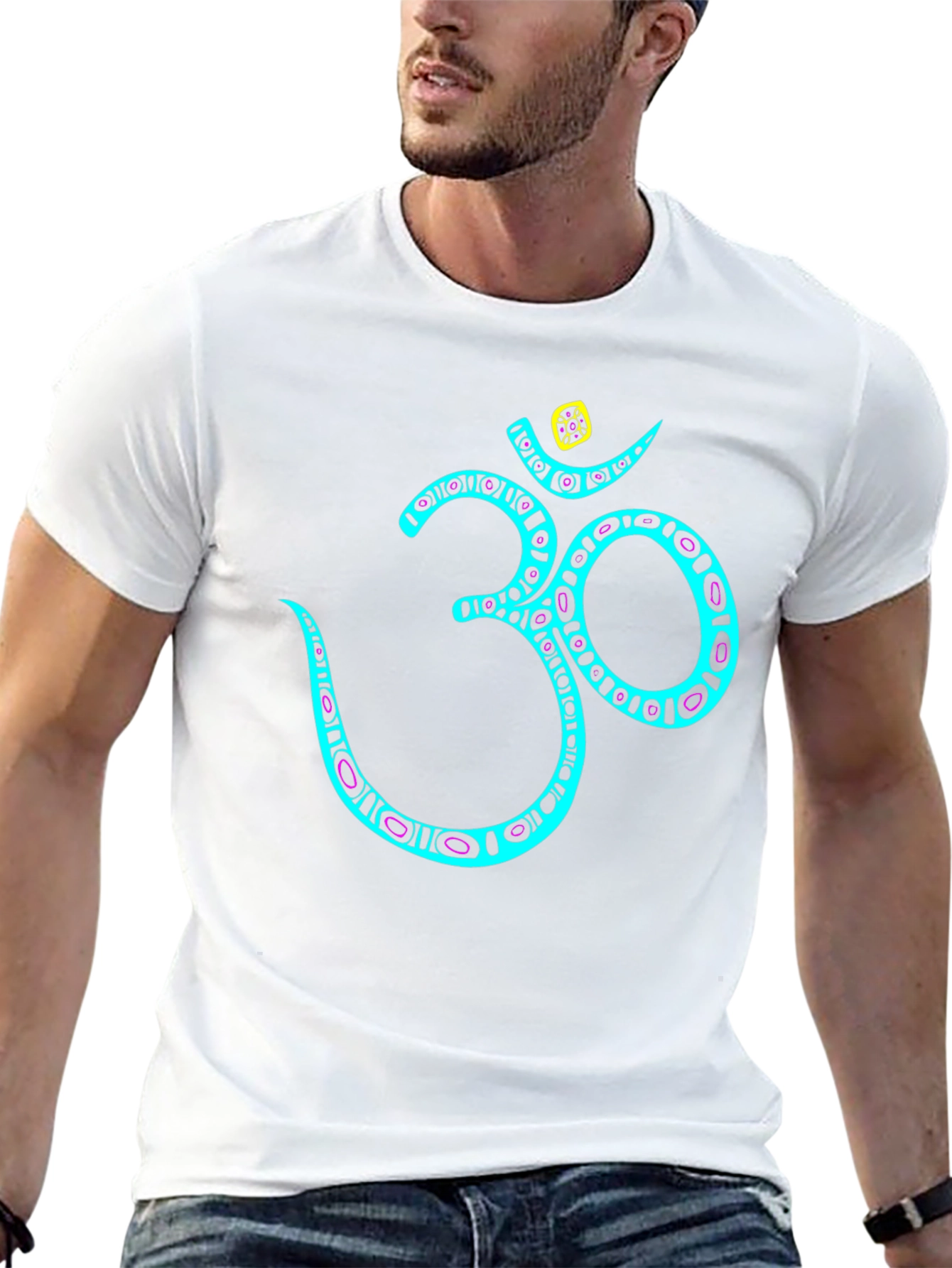 Om Graphic Tee - Black Crewneck