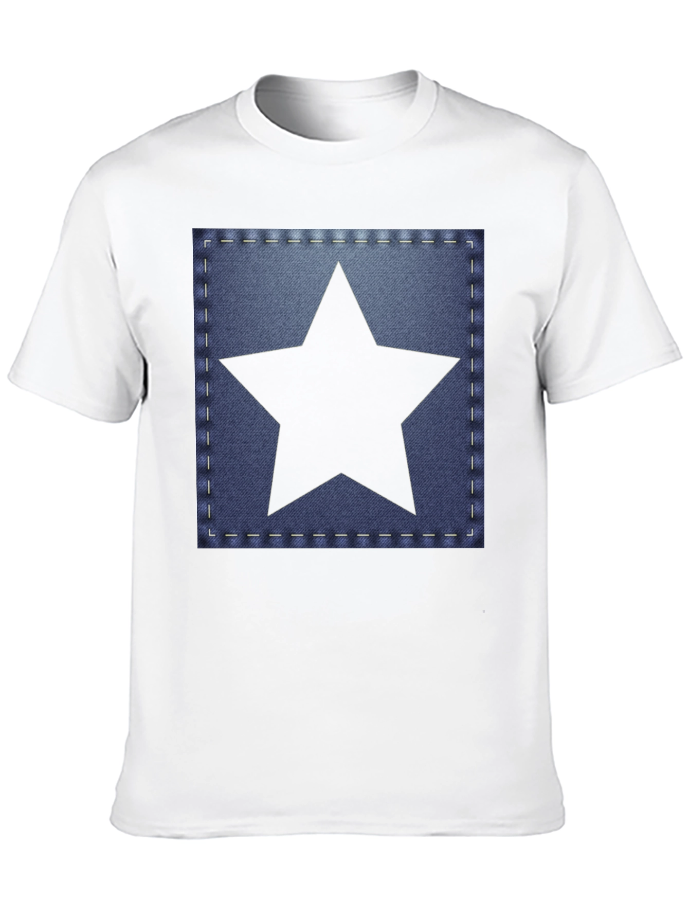 Star Patch Graphic Tee - Black
