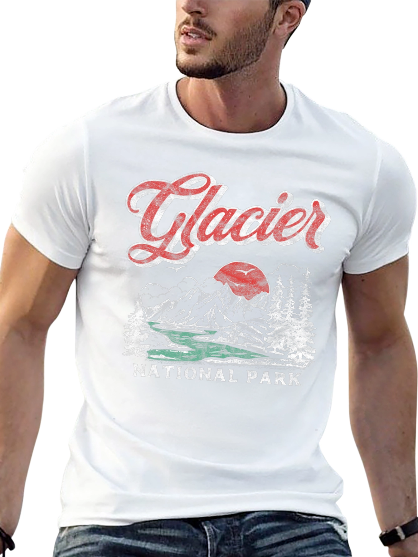 Glacier National Park Retro T-Shirt