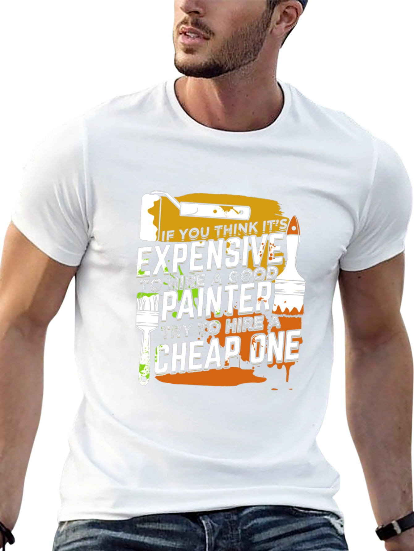 Funny Painter T-Shirt - Expensive vs. Cheap