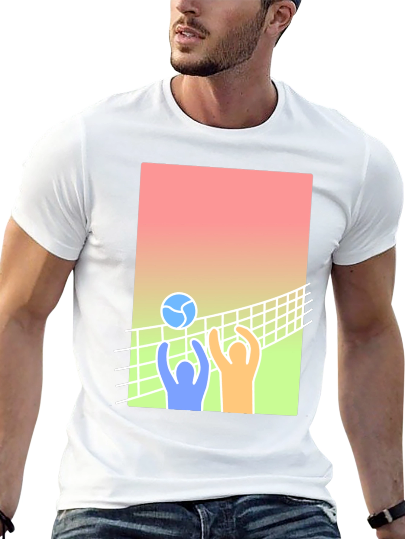 Volleyball Graphic Tee - Net Play T-Shirt