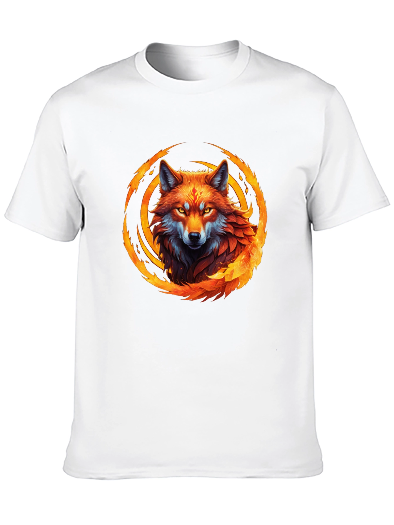 Fiery Fox Graphic Tee - Black Cotton Comfort
