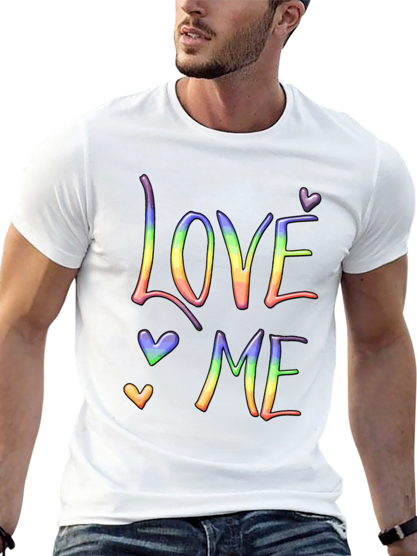 Love Me Graphic Tee - Rainbow Pride Shirt