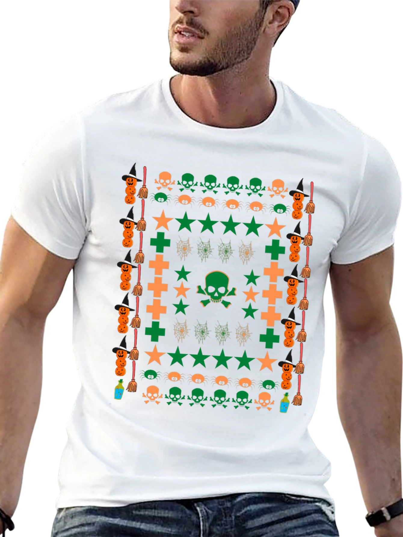 Halloween Pattern T-Shirt: Spooky & Stylish