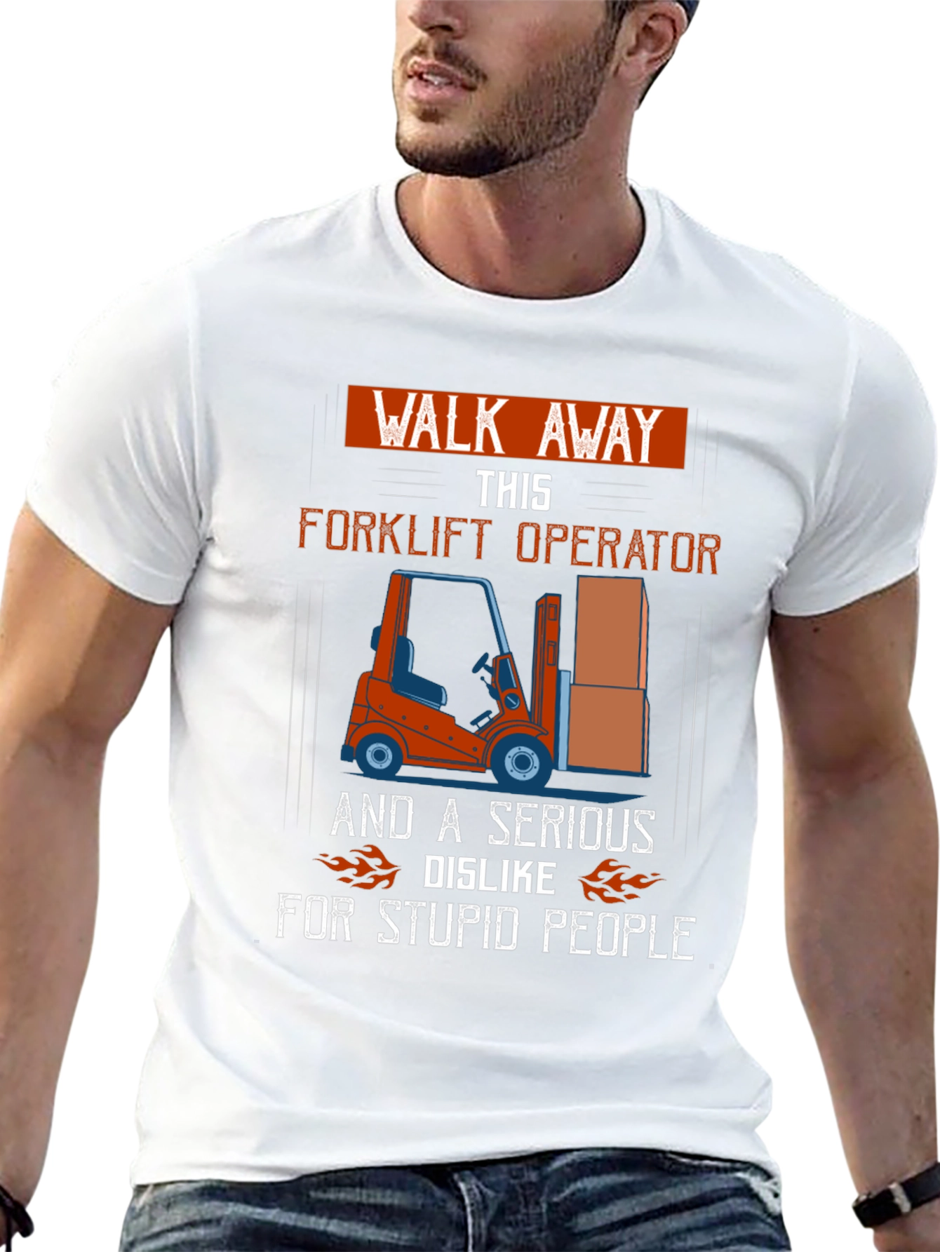 Walk Away Forklift Operator Graphic Tee