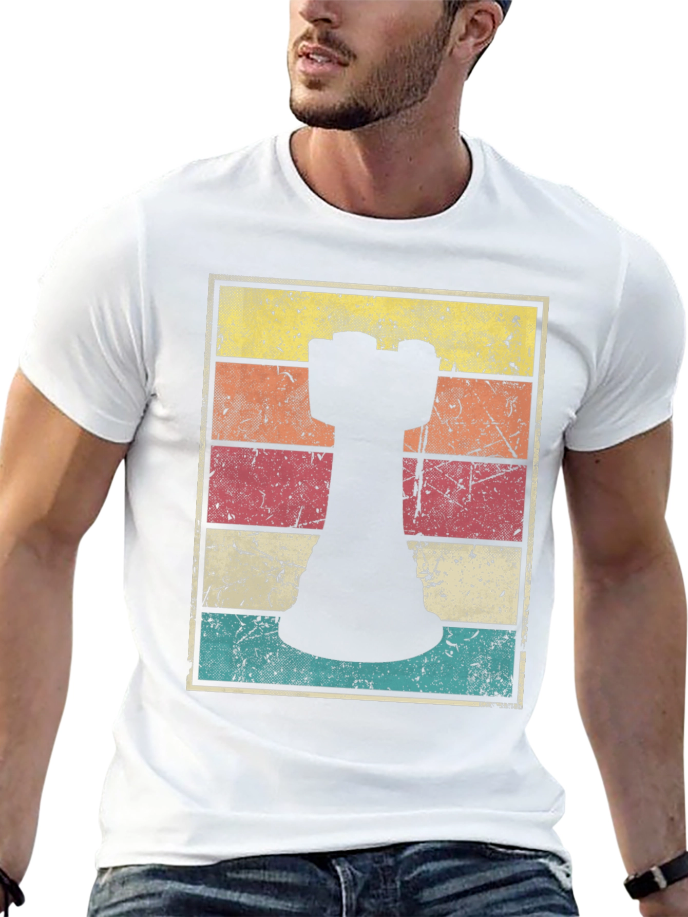 Chess Rook Retro T-Shirt