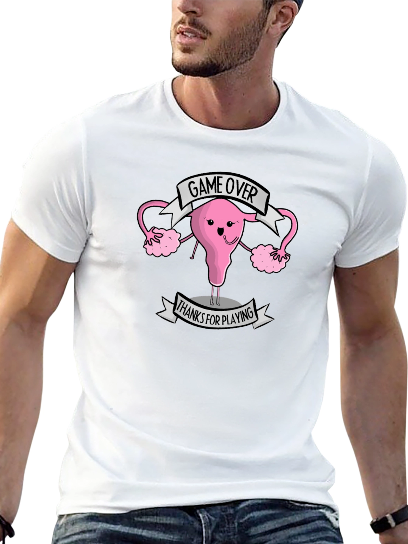 Game Over Uterus Graphic T-Shirt