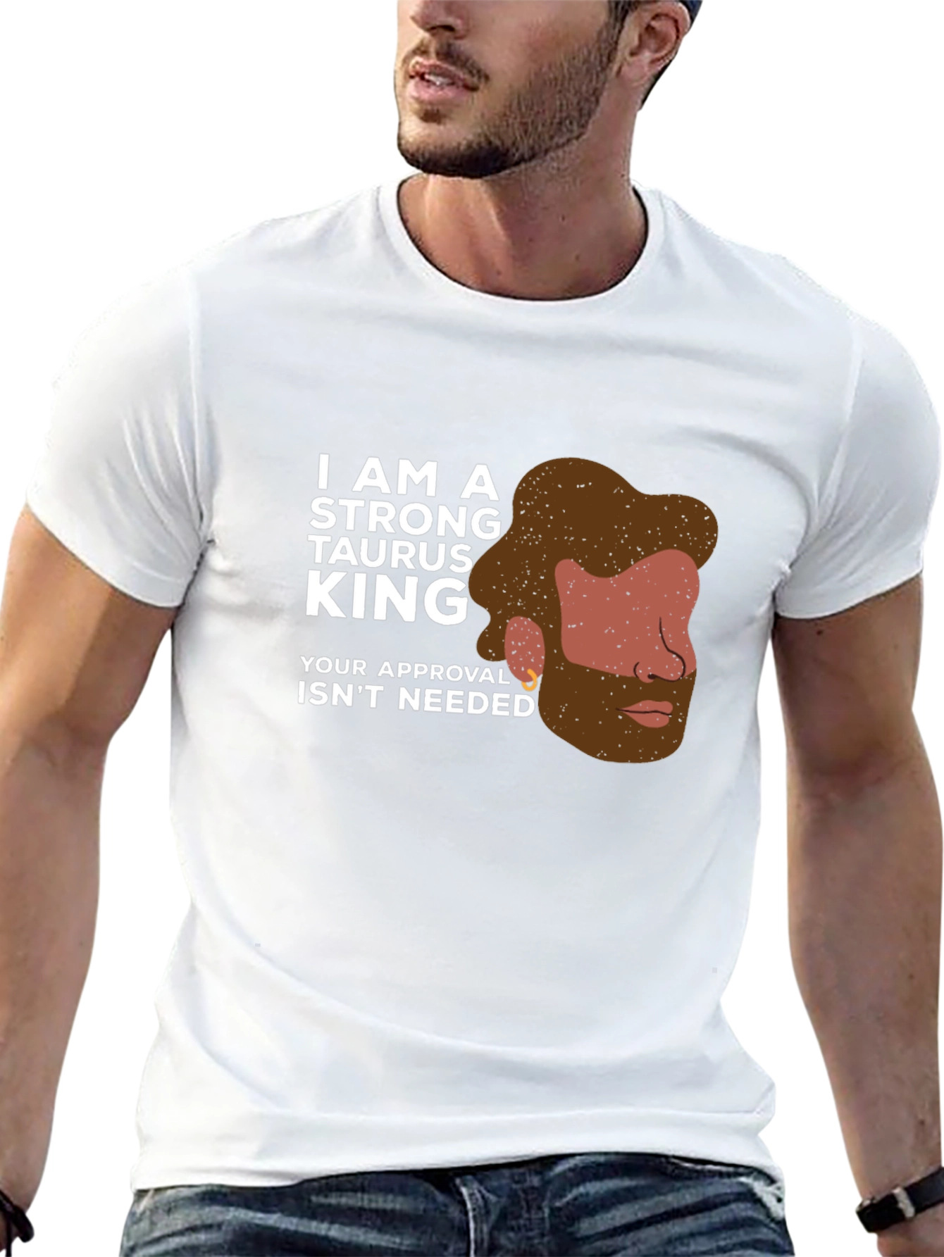 Strong Taurus King Graphic Tee - Zodiac Pride
