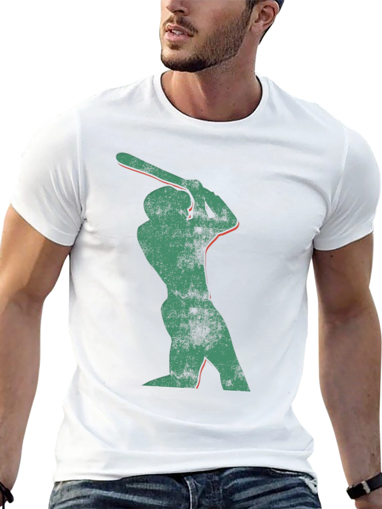 Baseball Player Graphic T-Shirt