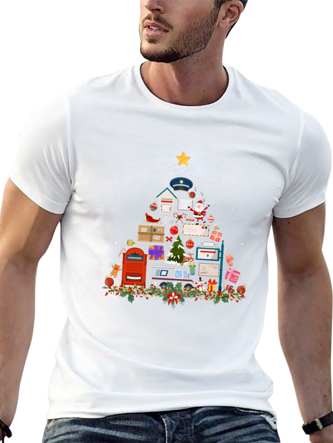 Mail Carrier Christmas Tree T-Shirt
