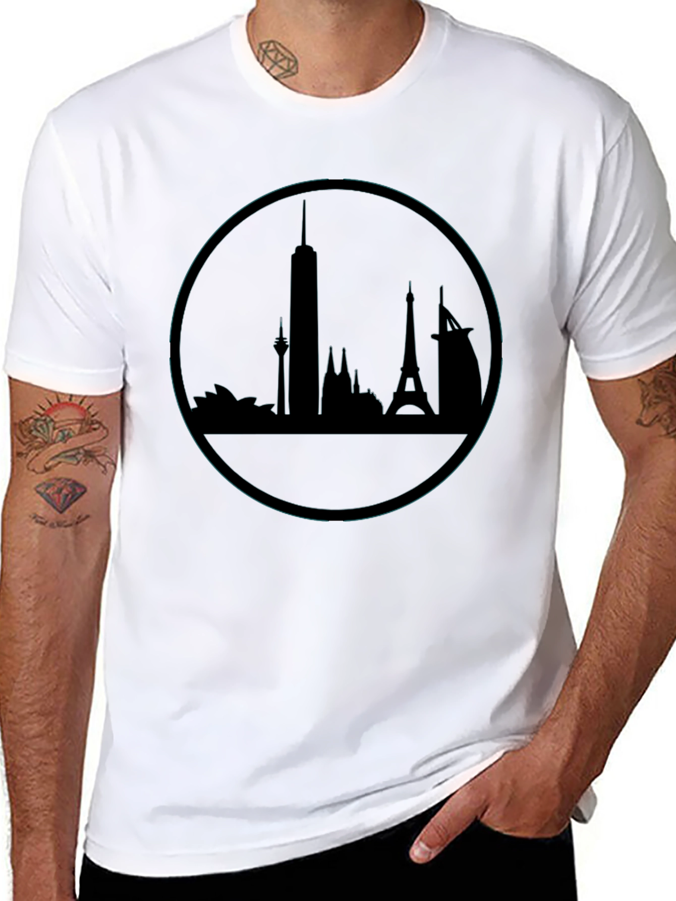 Global Skyline T-Shirt - Travel the World!