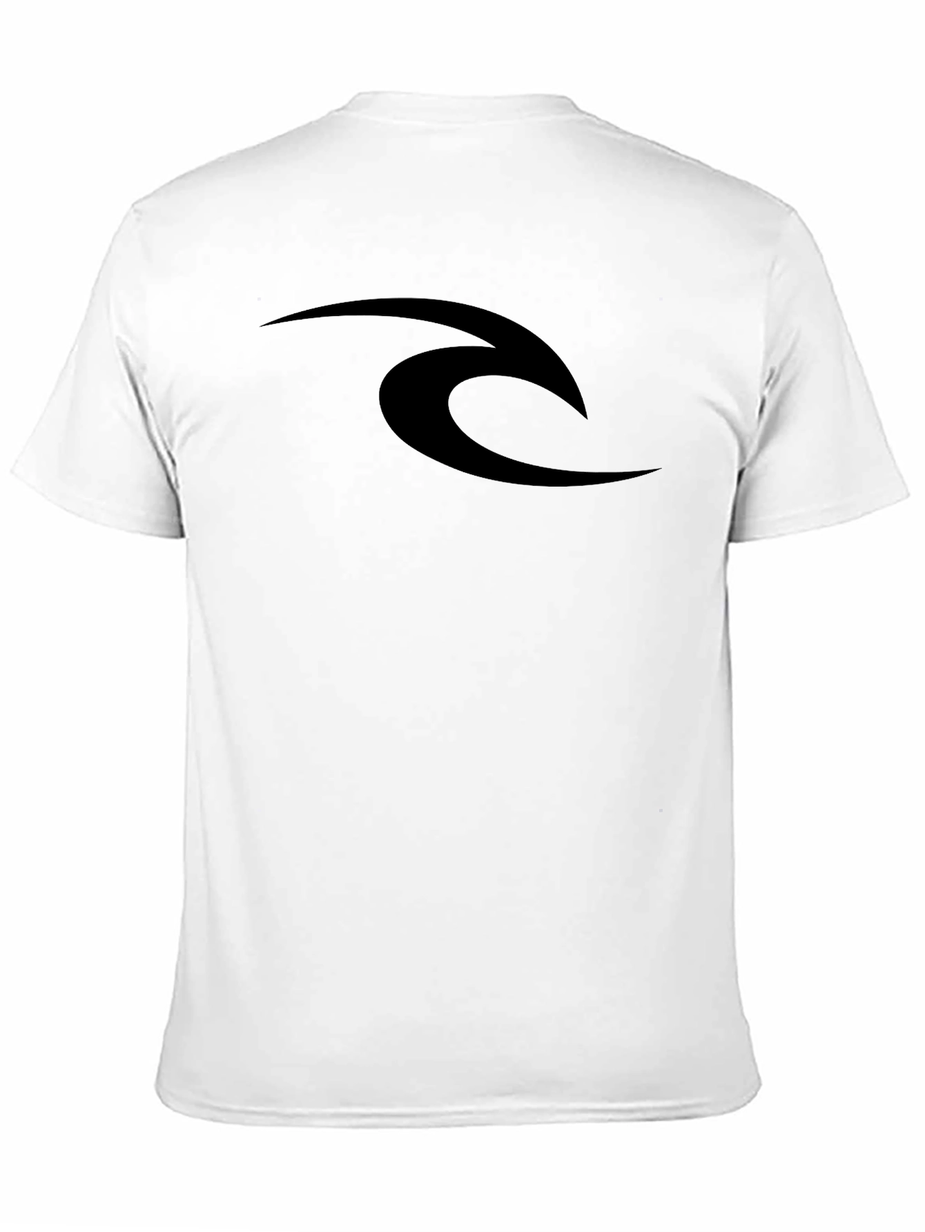 Mens Black Graphic Tee - Sleek Wave Design