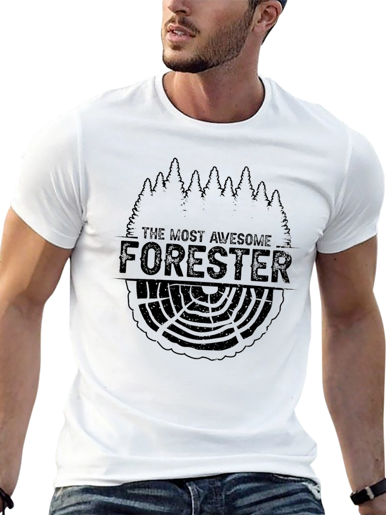Awesome Forester Graphic T-Shirt - Black