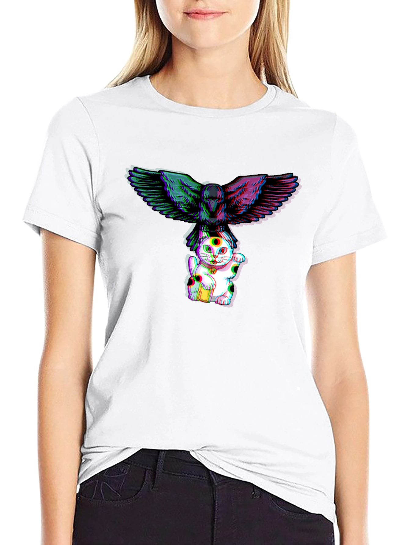 Maneki Neko & Raven Graphic Tee