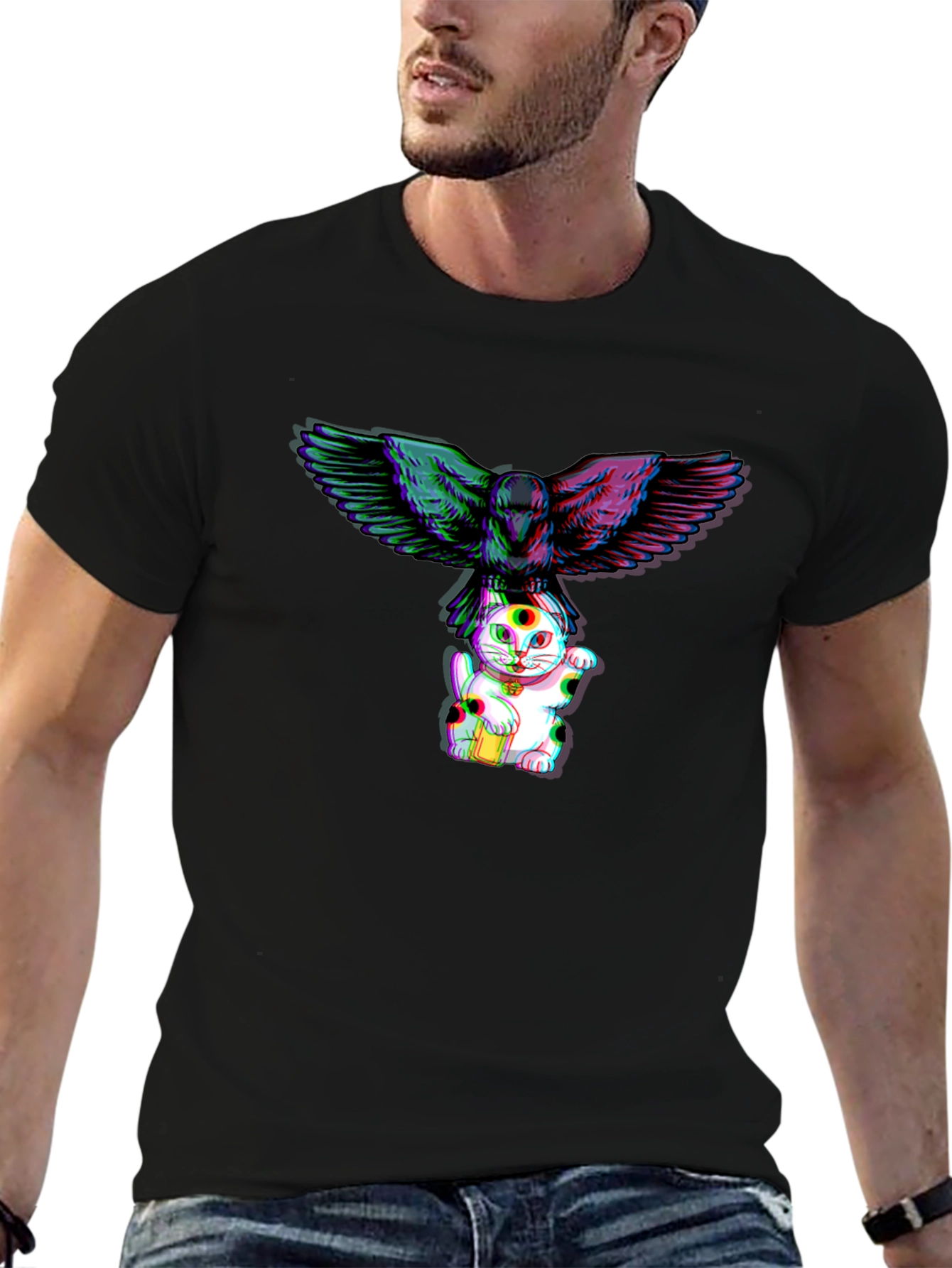 Maneki Neko & Raven Graphic Tee