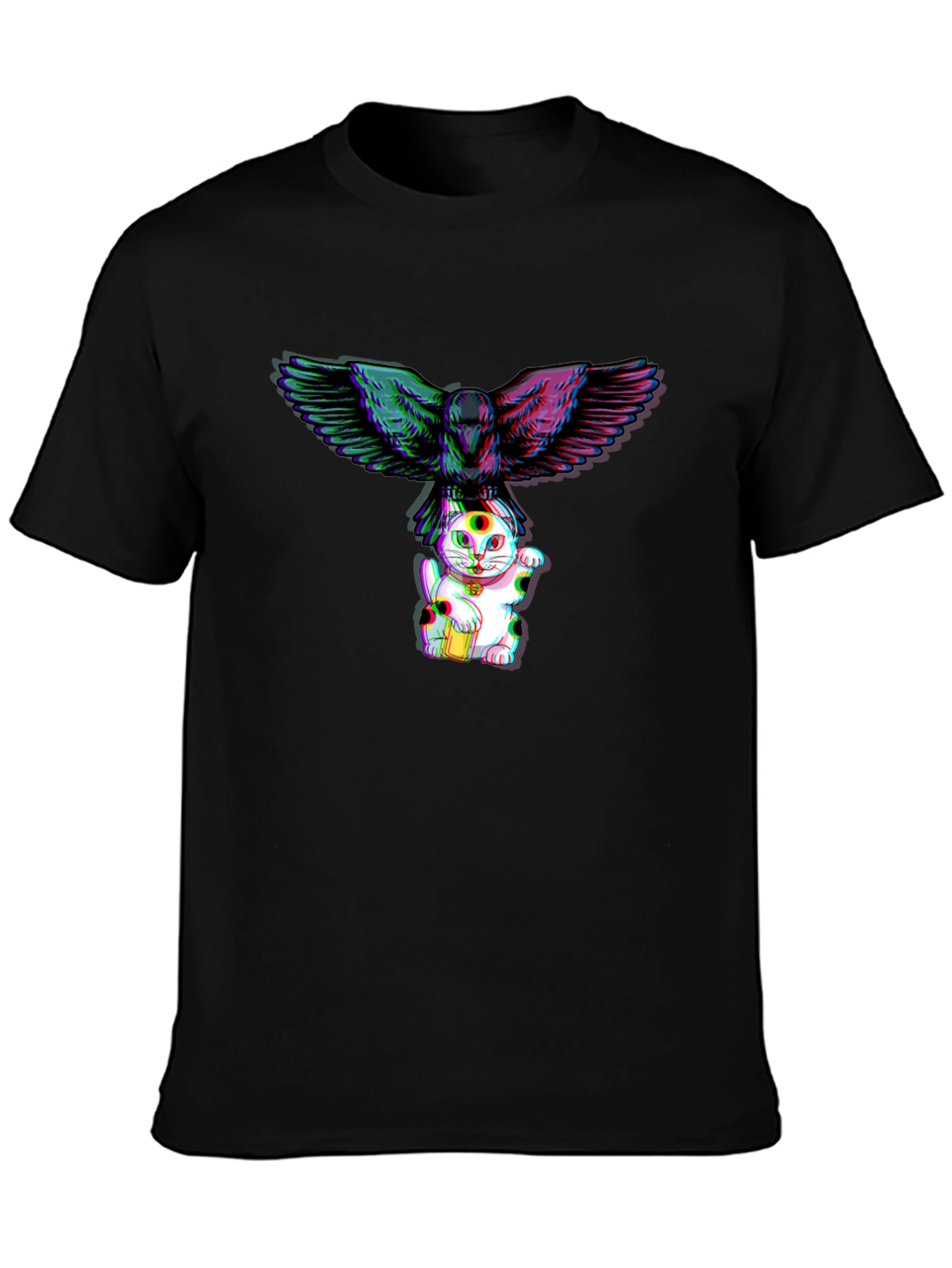 Maneki Neko & Raven Graphic Tee