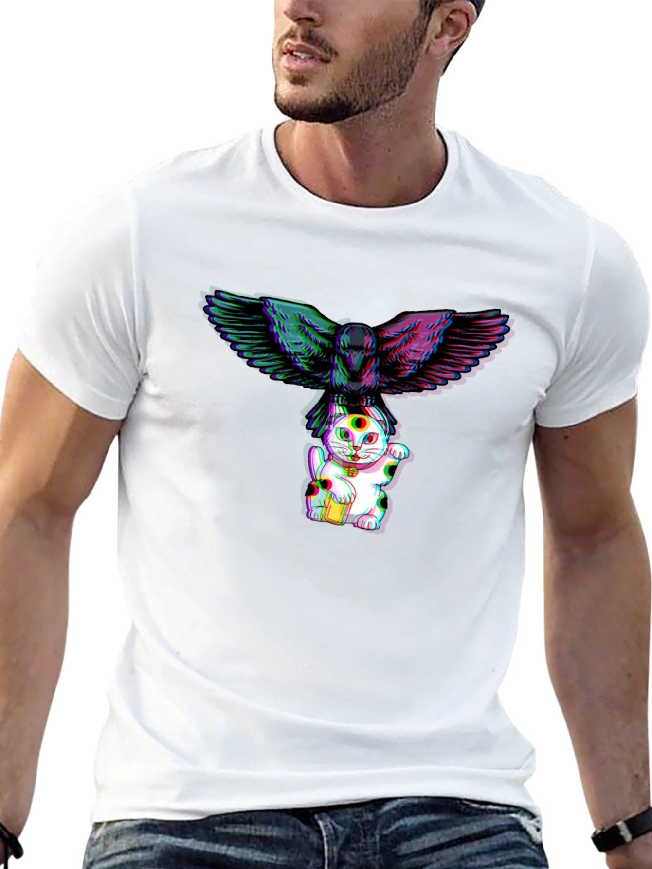 Maneki Neko & Raven Graphic Tee