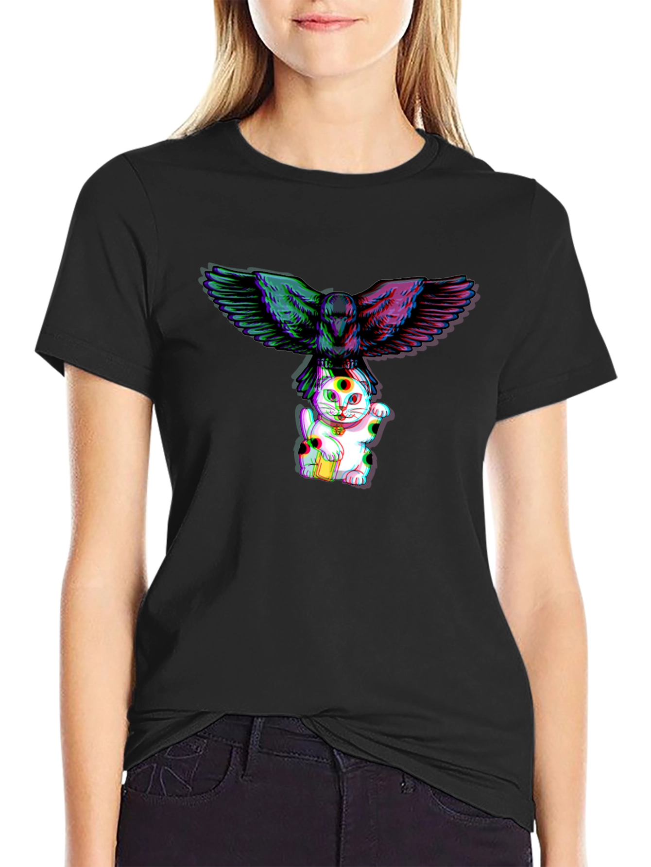 Maneki Neko & Raven Graphic Tee