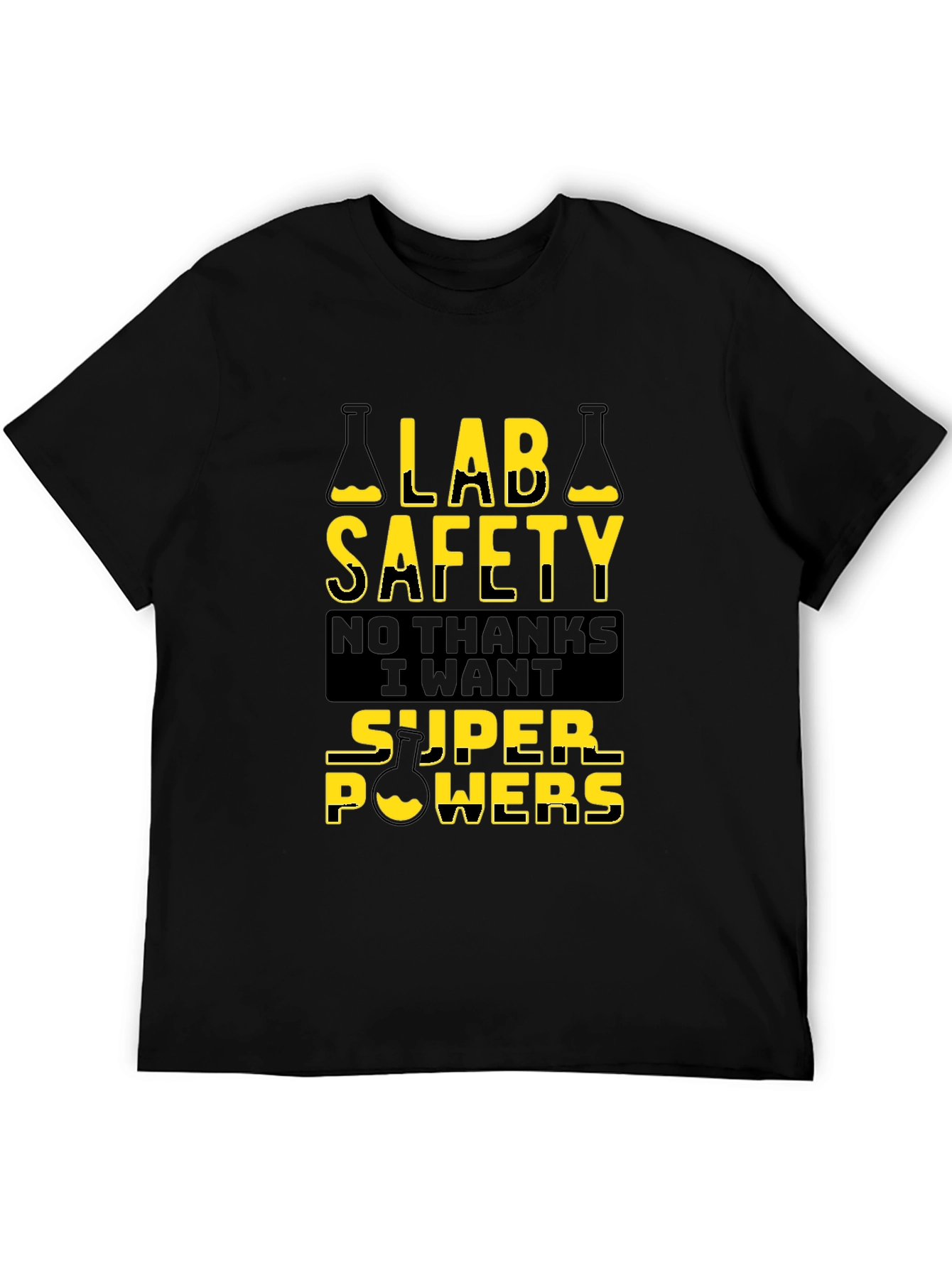Lab Safety Super Powers T-Shirt - Black