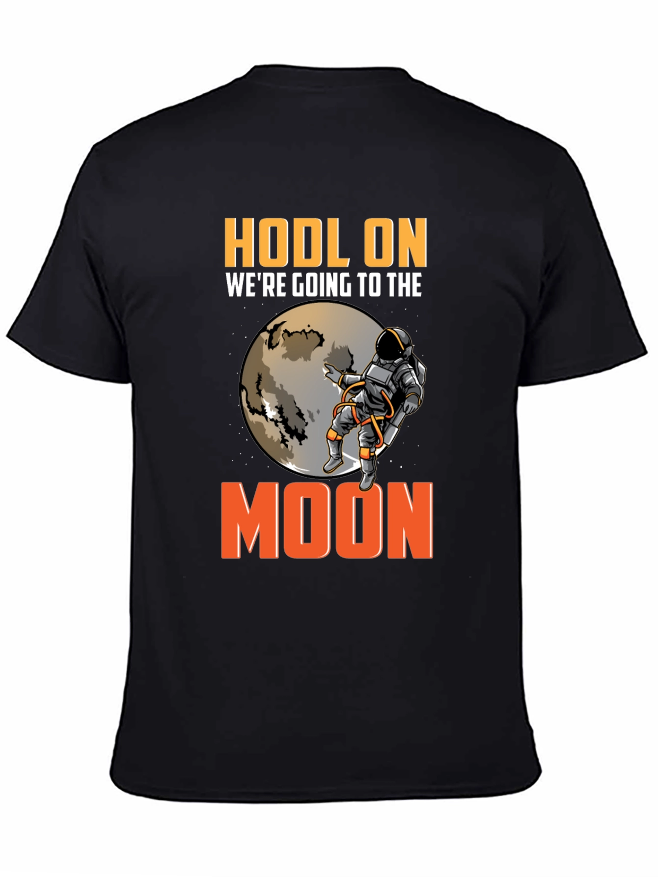 HODL On Moon Trip Black T-Shirt