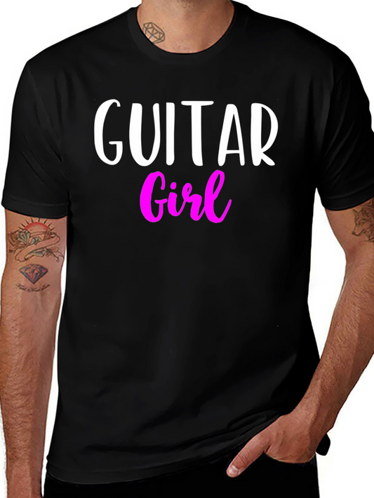 Guitar Girl Black T-Shirt