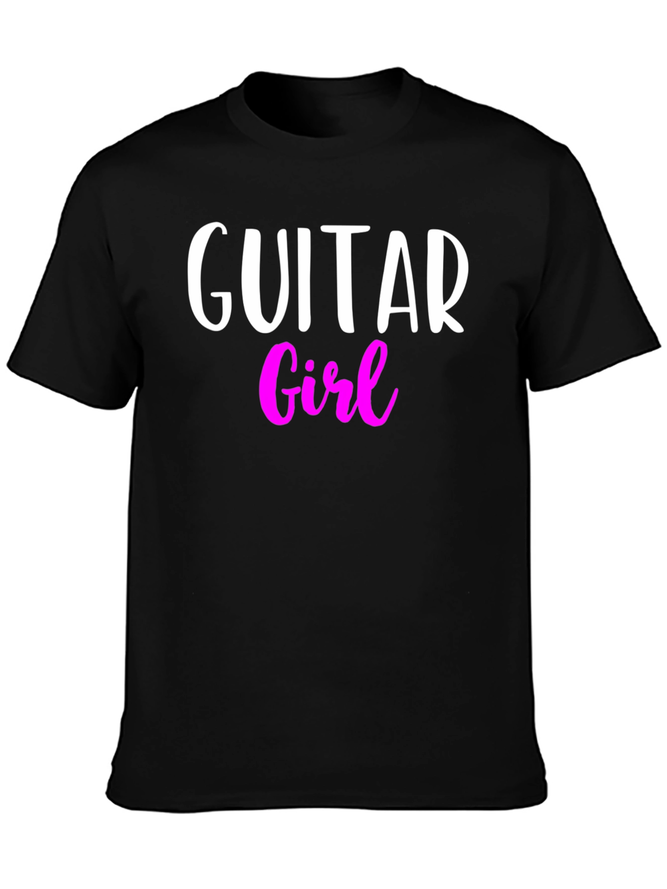 Guitar Girl Black T-Shirt