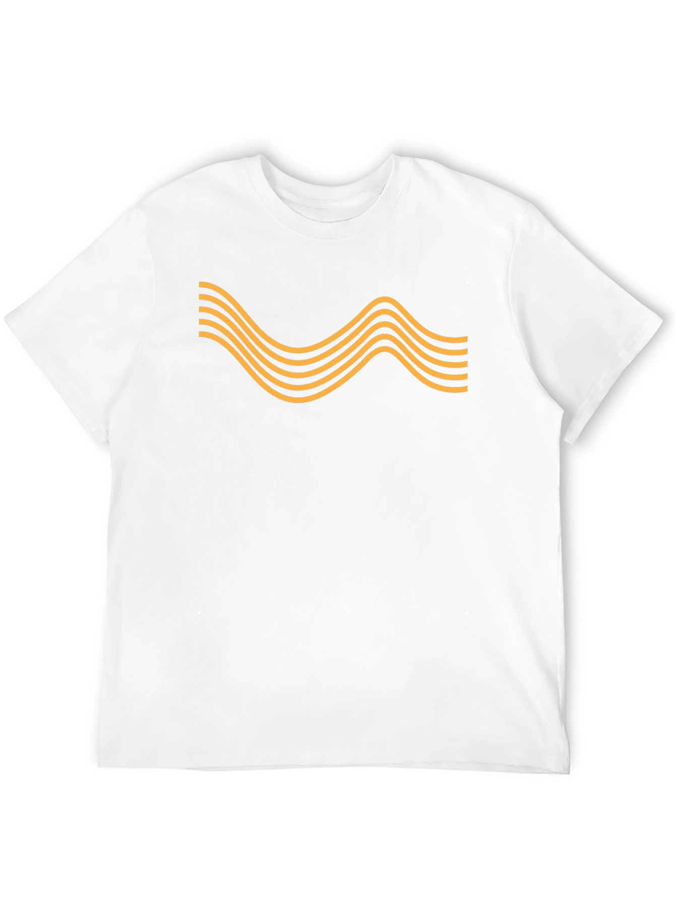 Wavy Line Graphic Tee - Black