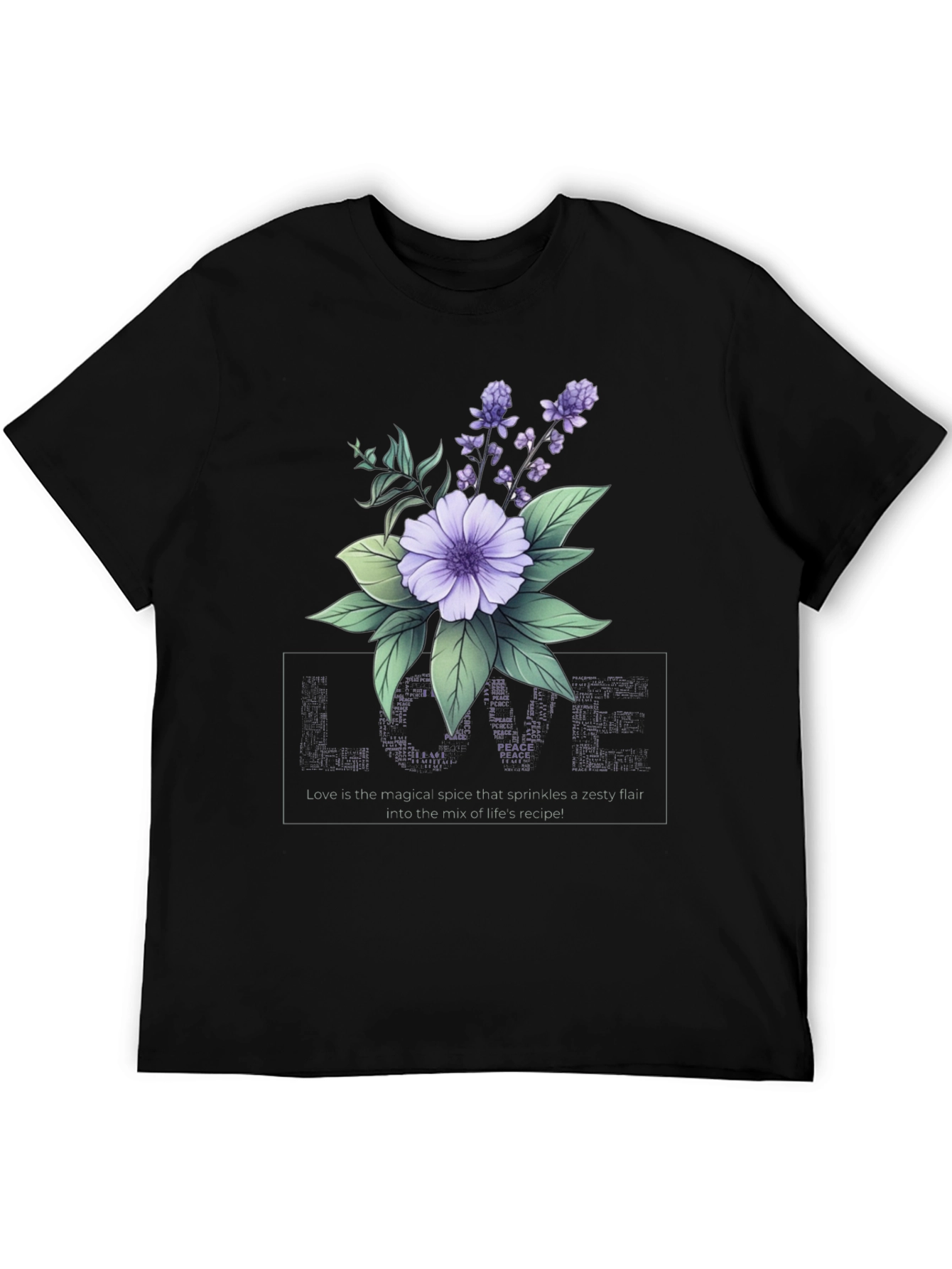 Floral Love Peace Graphic T-Shirt