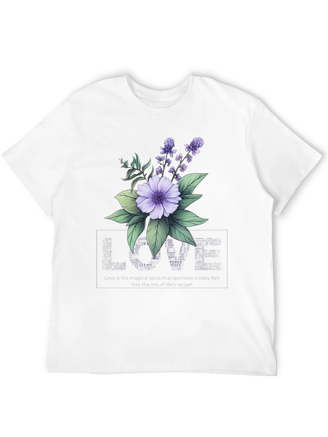Floral Love Peace Graphic T-Shirt