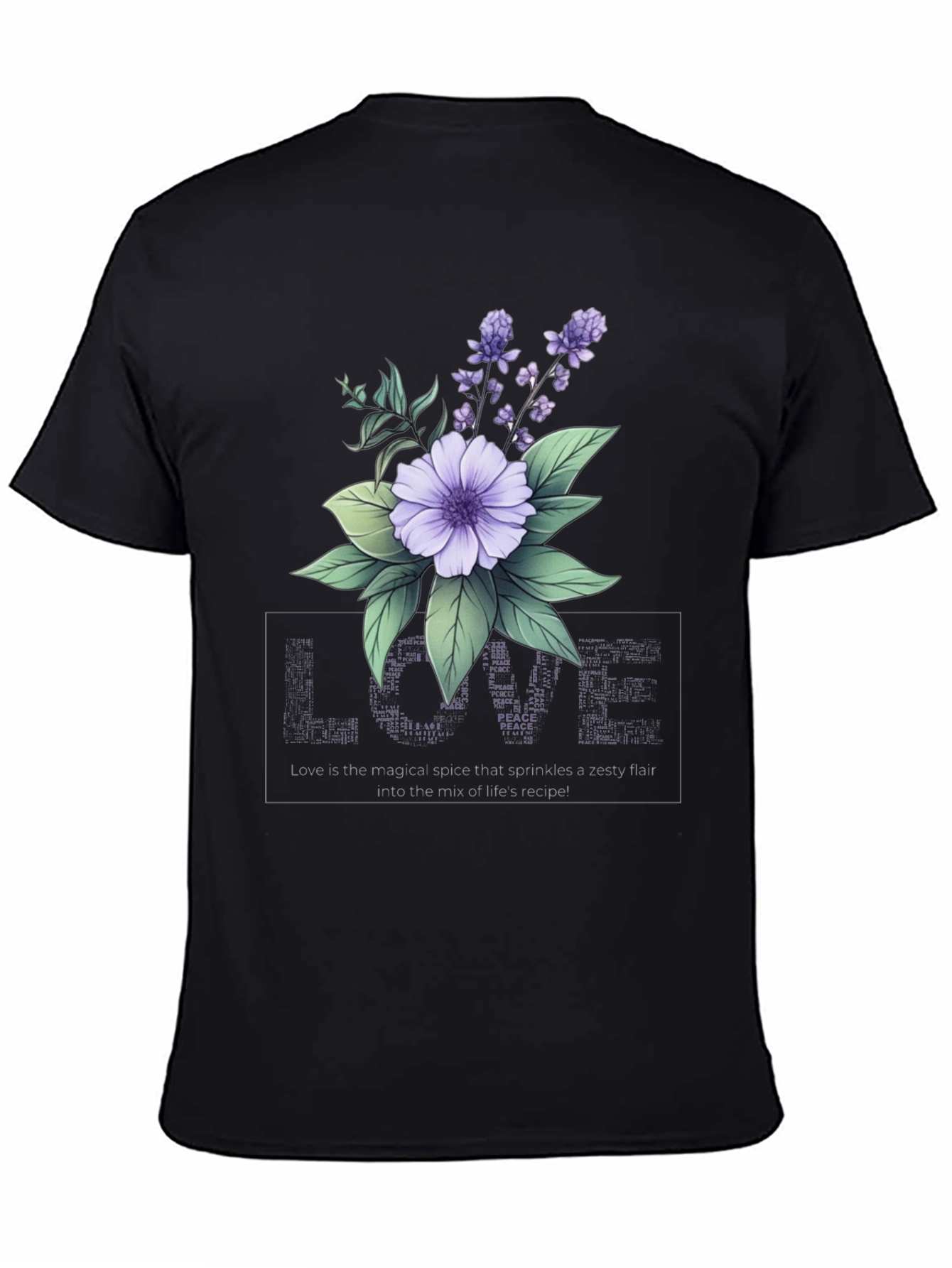 Floral Love Peace Graphic T-Shirt