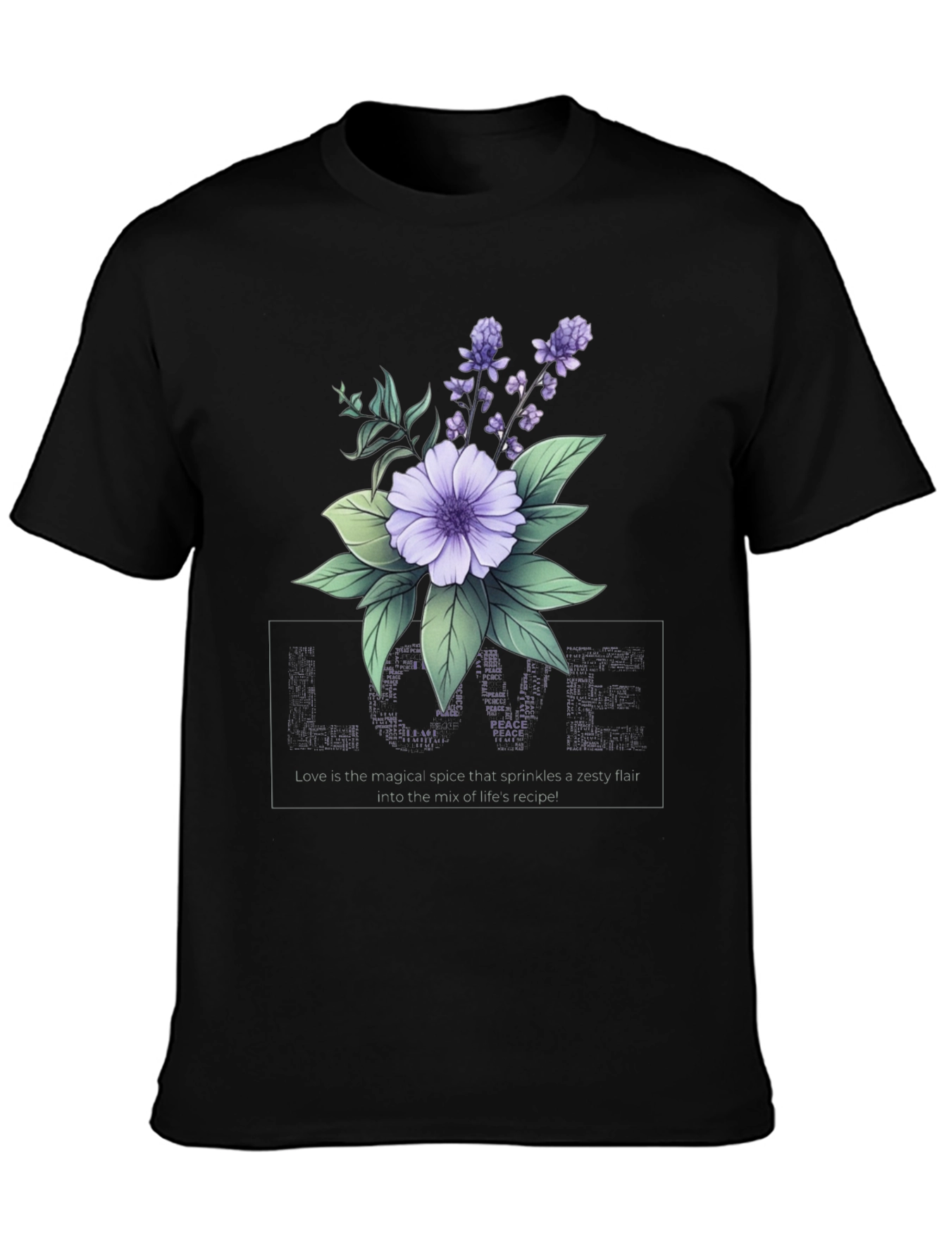 Floral Love Peace Graphic T-Shirt