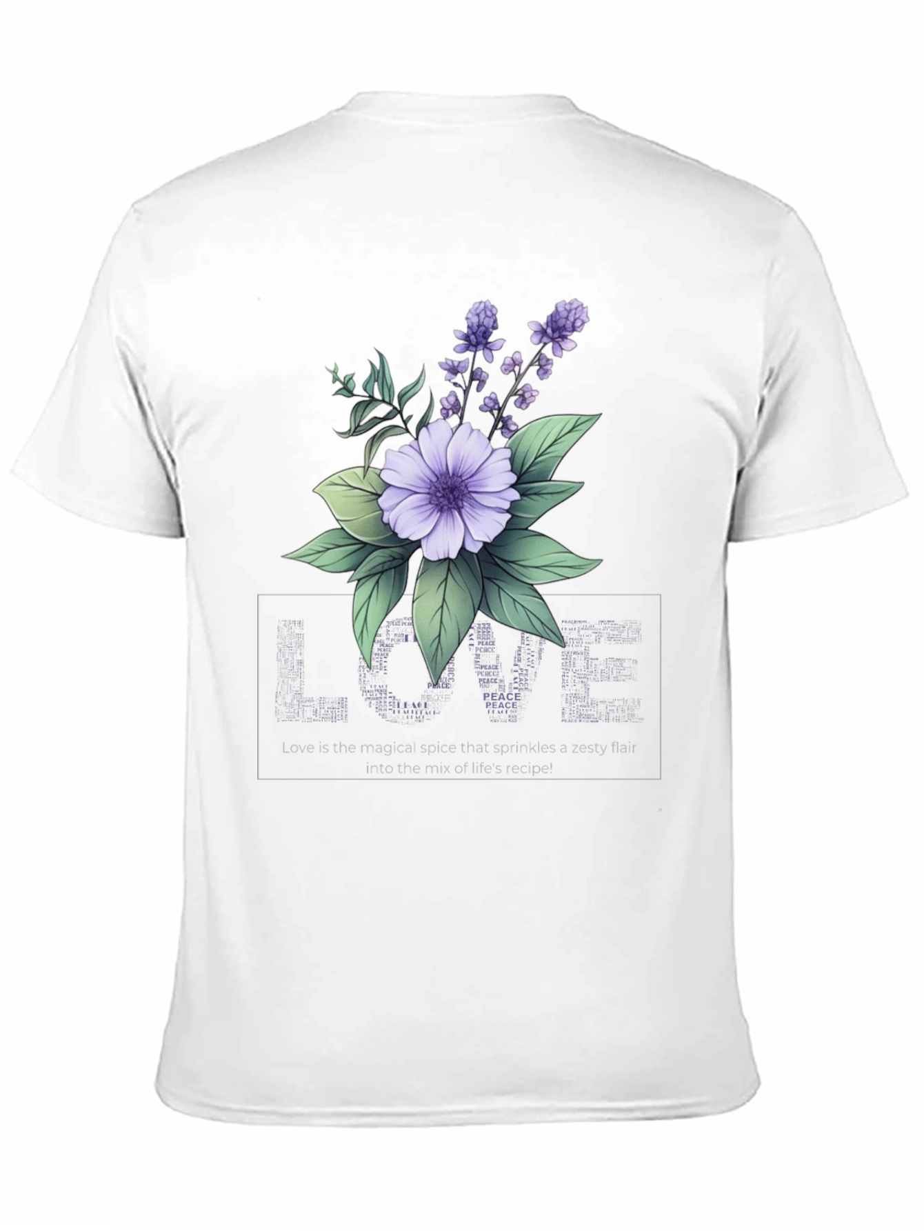 Floral Love Peace Graphic T-Shirt